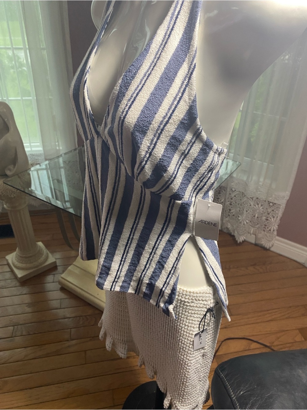 2 piece set Halter Tank Top mini skirt Sz XS-S - Picture 3 of 13